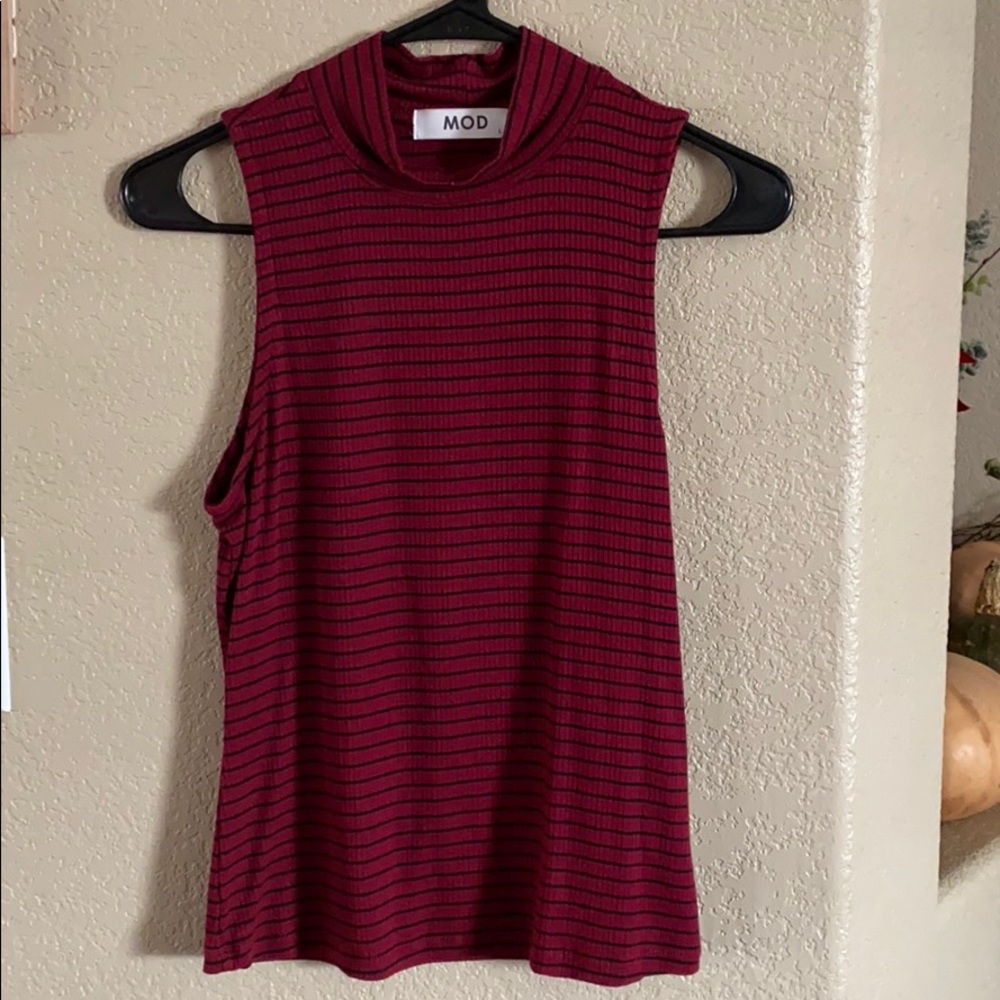 Mock neck tank
